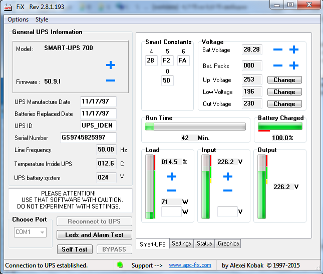 Программа smart ups. APC Smart ups 750 программа управления USB. Apcfix. Apcfix калибровка батарей. Apcfix инструкция.